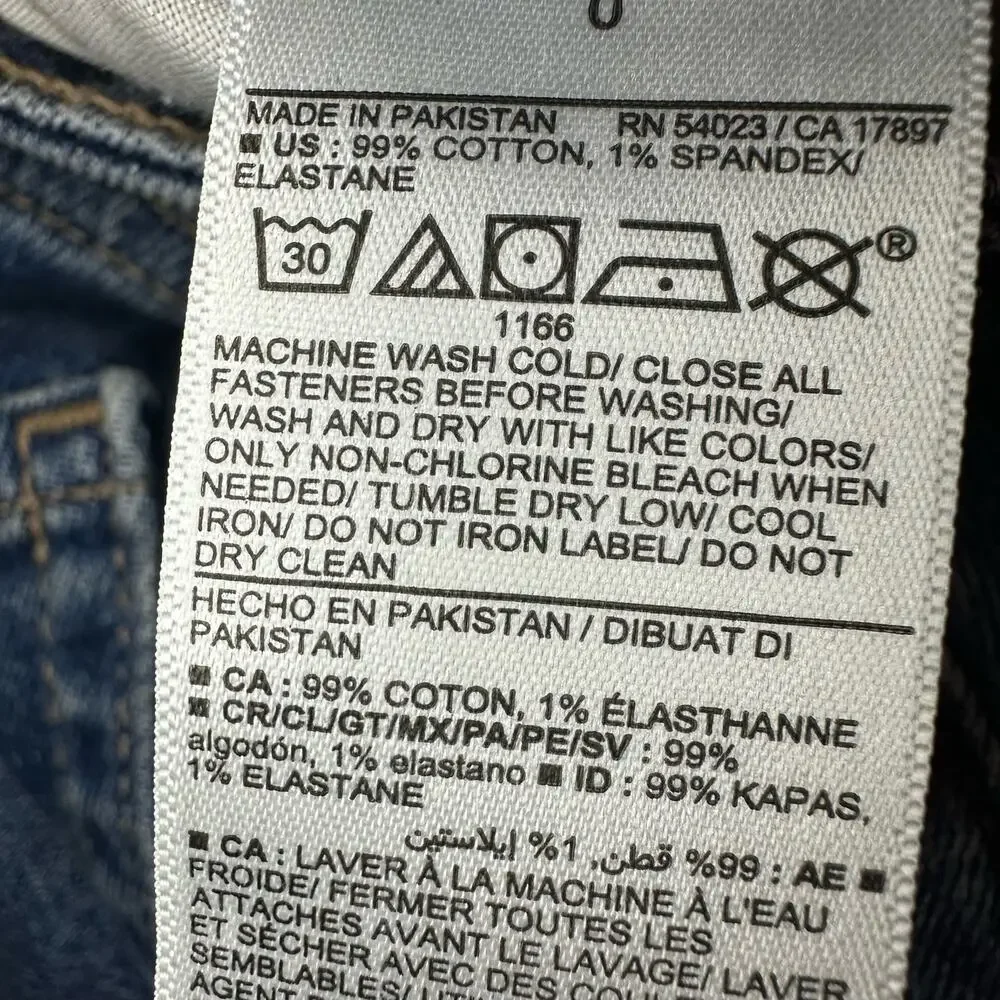 Old Navy High Rise Curvy O.G. Straight Secret-Smooth Pocket Jeans Sz 0 Blue